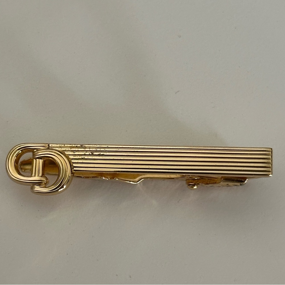 Authentic Christian Dior Gold tie clip